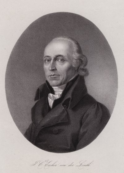 Hans Conrad Escher von der Linth, schweizisk vetenskapsman, konstnär och politiker (gravyr) av Swiss School