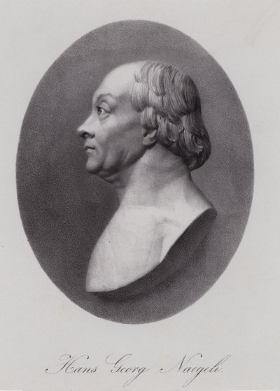 Hans Georg Nageli, schweizisk kompositör och förläggare (gravyr) av Swiss School