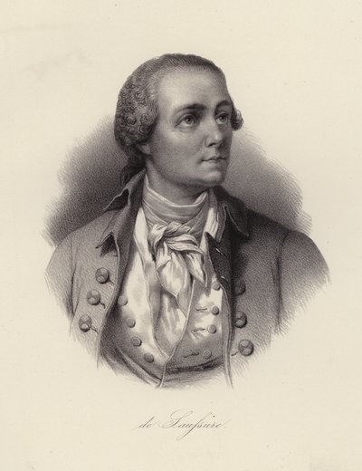 Horace Benedict de Saussure, schweizisk fysiker, bergsbestigare och alpin upptäcktsresande (gravyr) av Swiss School