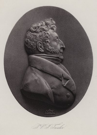 Ignaz Paul Vital Troxler, schweizisk läkare, politiker och filosof (gravyr) av Swiss School