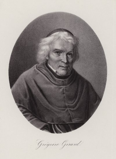 Jean-Baptiste Girard, schweizisk franciskanerpedagog (gravyr) av Swiss School