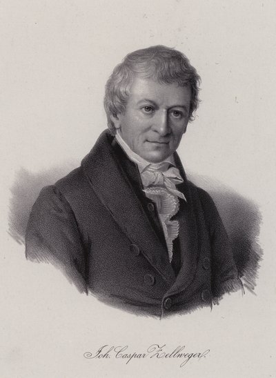 Johann Caspar Zellweger, schweizisk textilentreprenör och filantrop (gravyr) av Swiss School