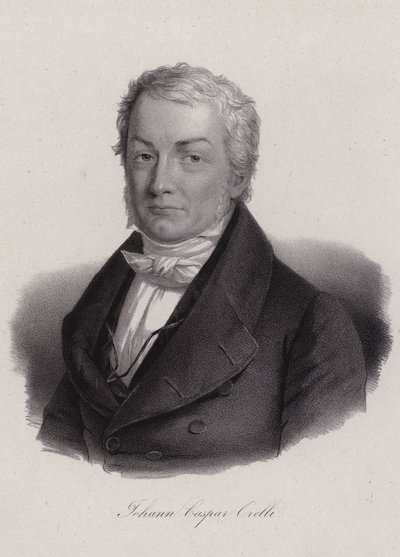 Johann Caspar von Orelli, schweizisk klassisk forskare (gravyr) av Swiss School