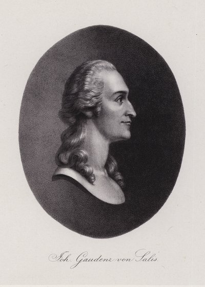 Johann Gaudenz von Salis-Seewis, schweizisk poet (gravyr) av Swiss School