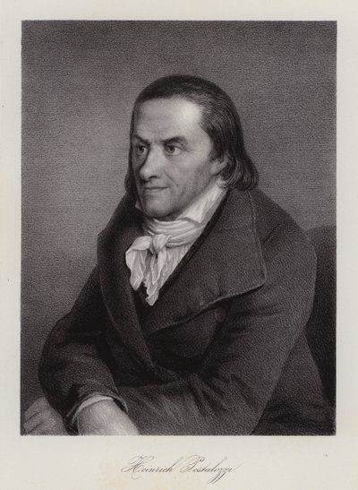 Johann Heinrich Pestalozzi, schweizisk pedagogisk reformator (gravyr) av Swiss School