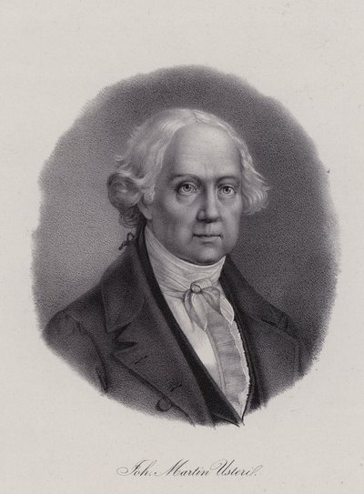 Johann Martin Usteri, schweizisk poet (gravyr) av Swiss School