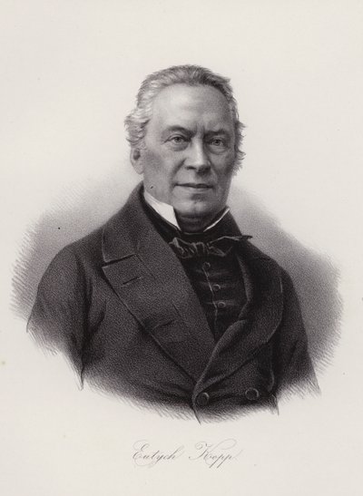 Joseph Eutych Kopp, schweizisk historiker, poet och politiker (gravyr) av Swiss School