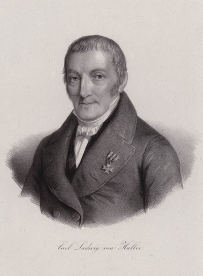 Karl Ludwig von Haller, schweizisk jurist (gravyr) av Swiss School