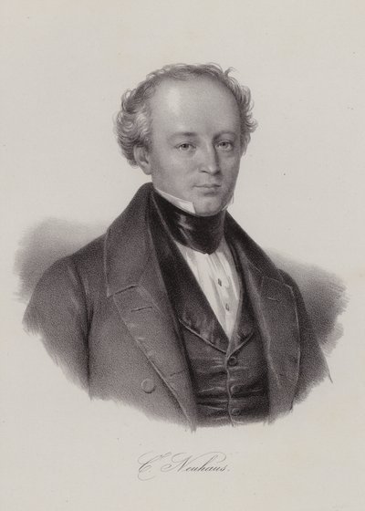 Karl Neuhaus, schweizisk politiker (gravyr) av Swiss School