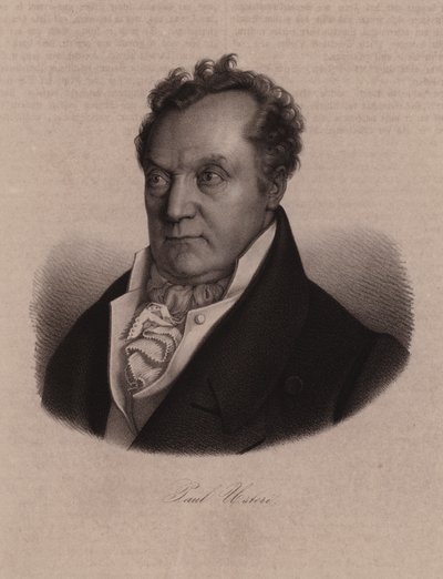 Paul Usteri, schweizisk läkare, botaniker och politiker (gravyr) av Swiss School