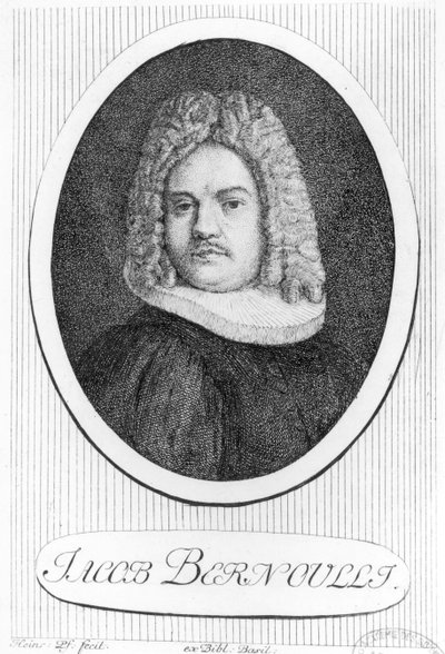 Porträtt av Jacques Bernoulli (1654-1705) av Swiss School