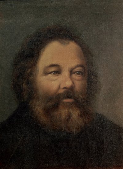 Porträtt av Mikhail Alexandrovich Bakunin (1814-1876) ca 1865 av Swiss School