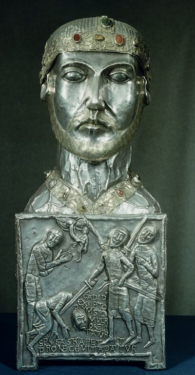 Relikviehuvud av St. Candidus, ca 1165 (guld och silver) av Swiss School