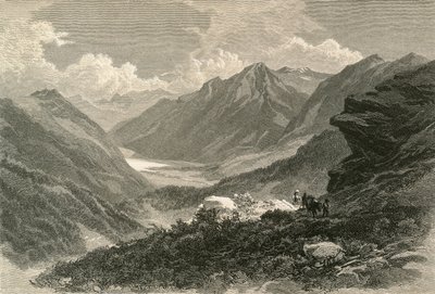 Scen i dalen av Poschiavo, södra Graubünden av Swiss School