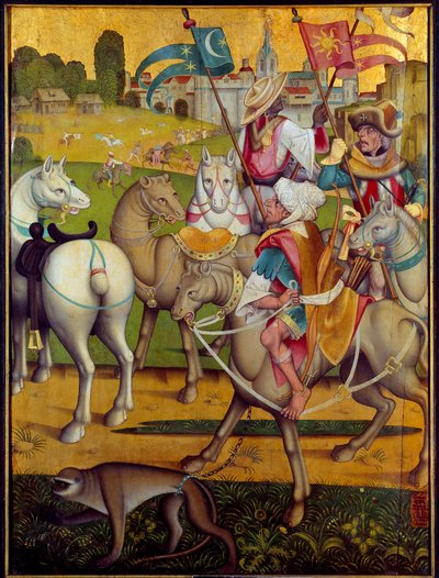 The Riding of the Magi Kings Målning av den schweiziska skolan. 1460 ca. Dijon, Museum of Fine Arts av Swiss School
