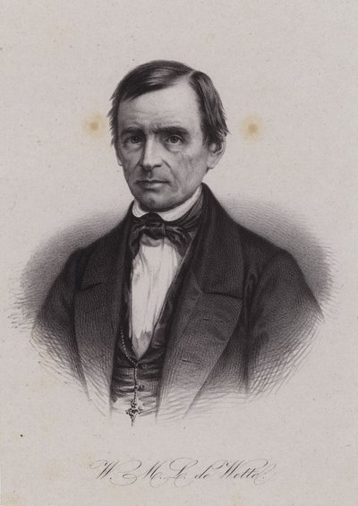 Wilhelm Martin Leberecht de Wette, tyskfödd schweizisk teolog och bibelforskare (gravyr) av Swiss School