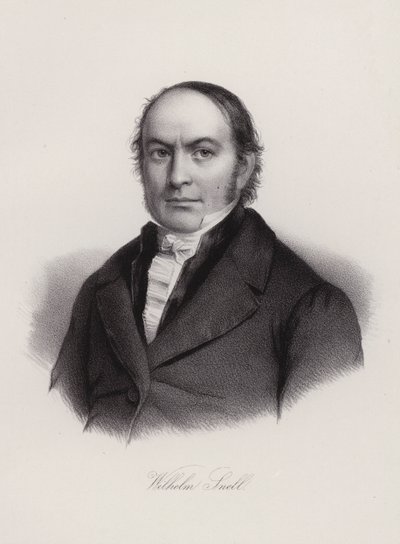 Wilhelm Snell, schweizisk professor och politiker (gravyr) av Swiss School