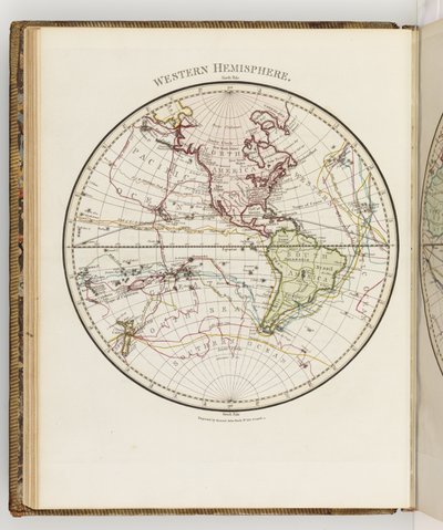 Karta över det västra halvklotet, illustration från "A journal of a voyage to the South Seas: in His Majesty