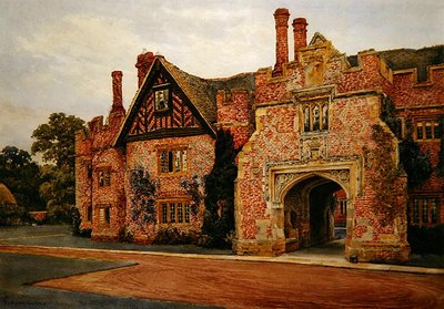 Compton Wynyates, Warwickshire (akvarell på papper) av Sydney Currie