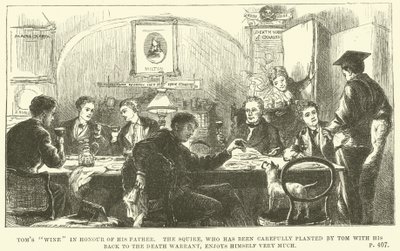 Illustration för Tom Brown i Oxford av Thomas Hughes (gravyr) av Sydney Prior (after) Hall