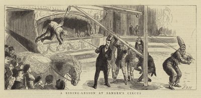 En ridlektion på Sangers cirkus av Sydney Prior Hall
