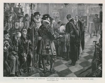 En kunglig allmosa (gravyr) av Sydney Prior Hall