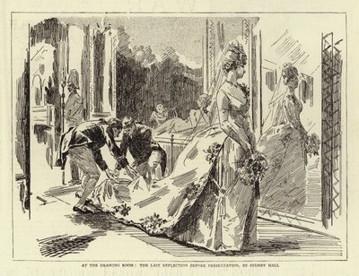 I salongen, den sista reflektionen före presentationen av Sydney Prior Hall
