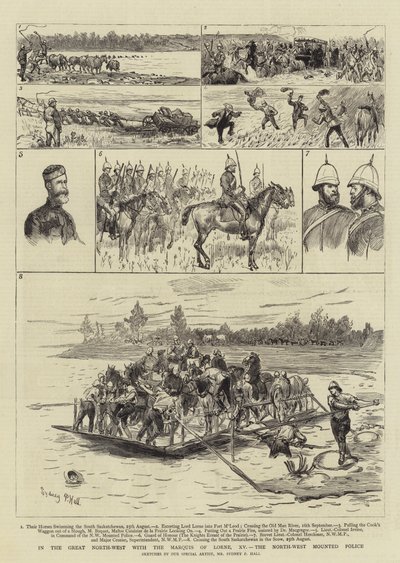 I Great North-West med markisen av Lorne, XV, North-West Mounted Police av Sydney Prior Hall