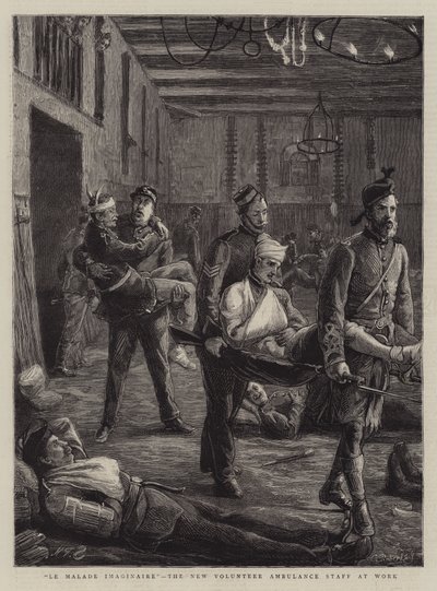 Le Malade Imaginaire, den nya frivilliga ambulanspersonalen på jobbet av Sydney Prior Hall