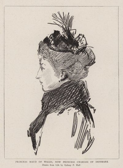 Prinsessan Maud av Wales, numera prinsessan Charles av Danmark av Sydney Prior Hall