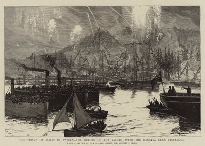 Prinsen av Wales i Sverige, Yachternas återkomst efter Regattan nära Stockholm av Sydney Prior Hall