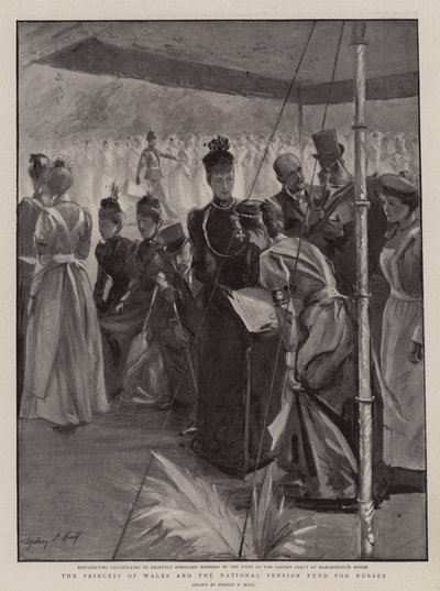 Prinsessan av Wales och National Pension Fund for Nurses av Sydney Prior Hall