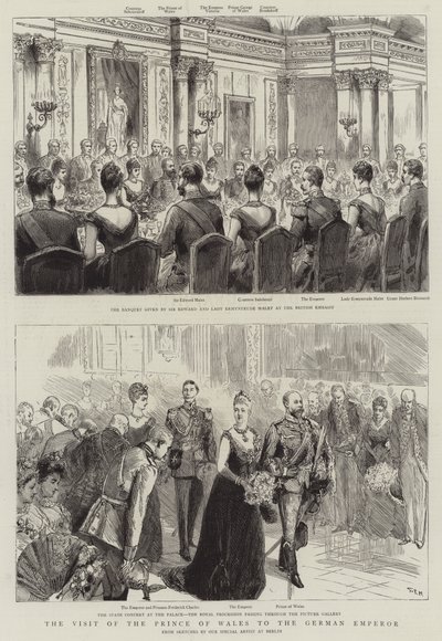 Prinsen av Wales besök hos den tyska kejsaren av Sydney Prior Hall