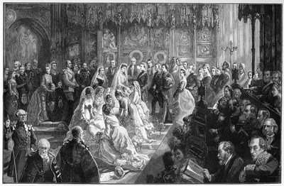 Prinsessan Louises äktenskap den 21 mars 1871, 1900. av Sydney Prior Hall