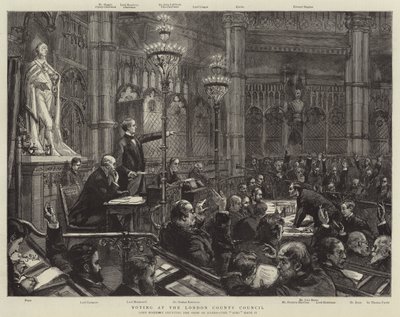 Röstning i London County Council av Sydney Prior Hall