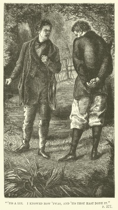Illustration för Tom Brown i Oxford av Thomas Hughes av Sydney Prior after Hall