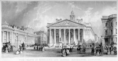 Royal Exchange, City of London, c1850. av TA Prior