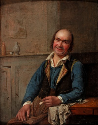 Porträtt av en leende man, 1837 av T.F. Hutten