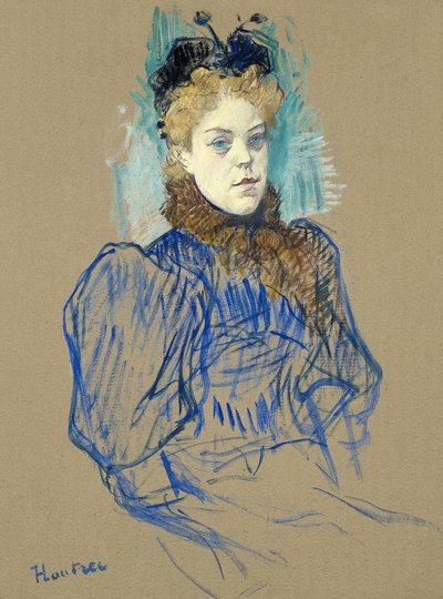 Porträtt av May Milton (1895) av TOULOUSE LAUTREC