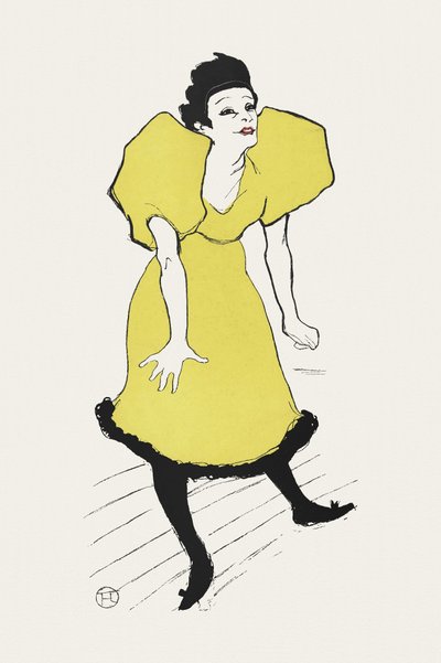 Porträtt av komediskådespelerskan Polaire på scenen (1895) av TOULOUSE LAUTREC