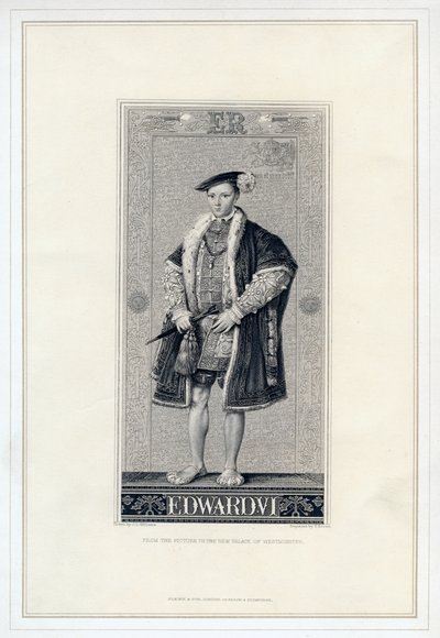 Edward VI, kung av England. av T. Brown