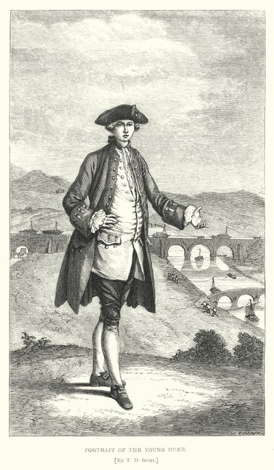 Porträtt av den unge hertigen (gravyr) av T. D. (after) Scott