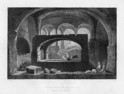 En grav i Seleucia, Mesopotamien, Irak, 1841 av T Dixon