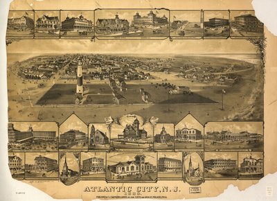 Atlantic City, N.J. 1880. LOC 75694710 av T. J. Shepherd Landis