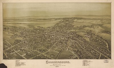 Perspektivkarta inte skalenlig. Fågelperspektiv. LC Panoramic maps (2nd ed.), 749 Tillgänglig även via Library of Congresss webbplats som en rasterbild. Indexeras för intressanta platser. AACR2 av T. M. Fowler