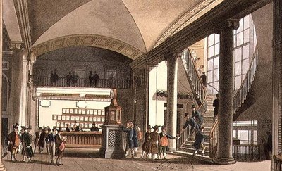 Auktionsmarknadens sal av T. and Pugin A.C. Rowlandson