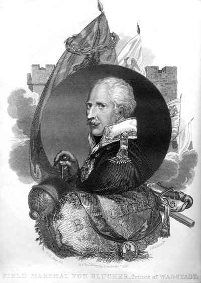 Fältmarskalk von Blucher, prins av Wagstadt, 1816. av T. Wallis