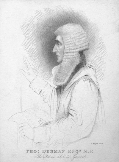 Thomas Denman Esq. MP., The Queens Solicitor General, c1820. av T. Wright