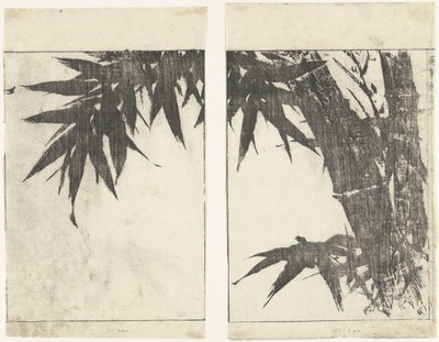 Bambu Bilder i mjuka penseldrag (serietitel) Umpitsu soga (serietitel på objekt) av Tachibana Morikuni