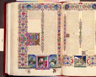 Paulus brev till romarna, dubbelfolioillustration från 